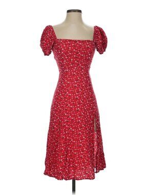Francesca's Red Floral Summer Dress